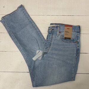 Levi's Light Wash High-Rise Wedgie Straight Jeans 12 Short 31 L 28 NWT